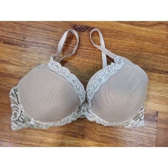 Natori‎ Bra 36D Nude Lightly Lined Lace Overlay Underwired - Picture 1 of 3